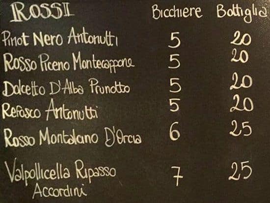 Menu di MONK Roma 