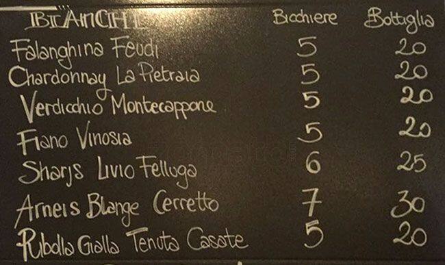 Menu di MONK Roma 