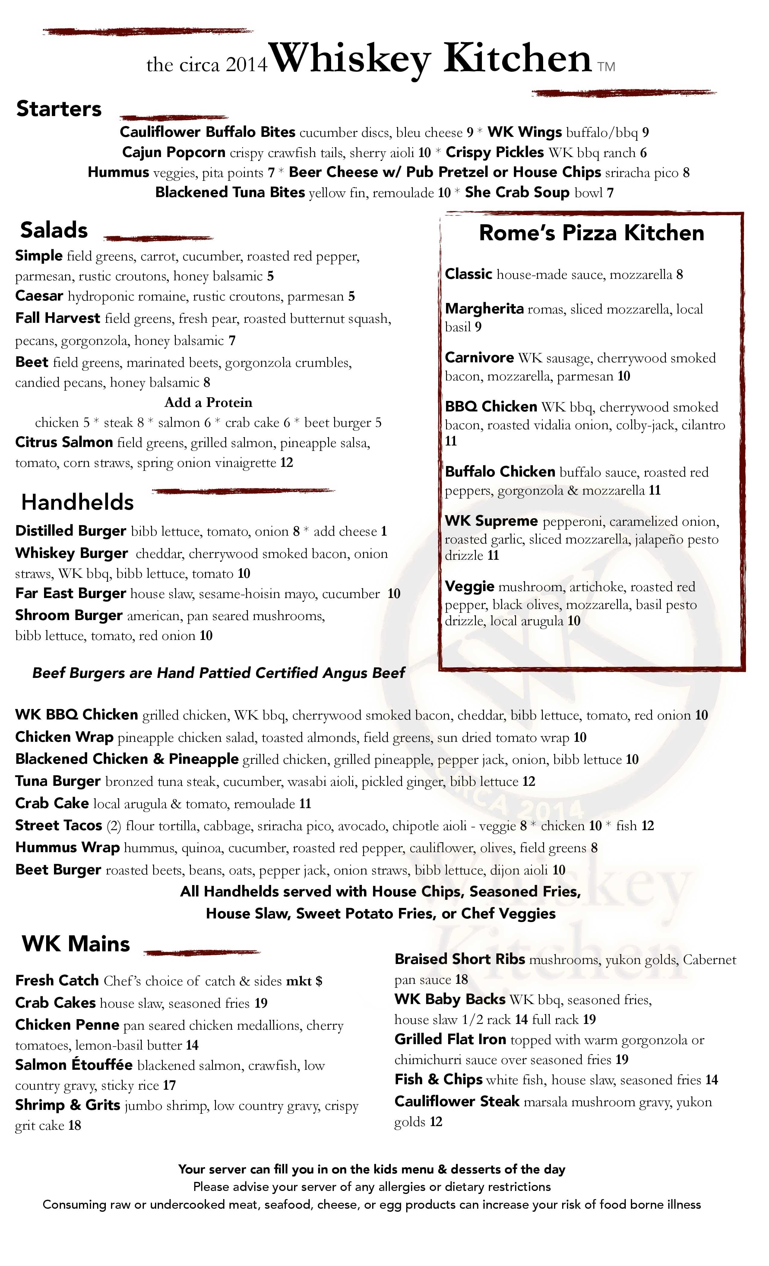 whiskey kitchen mount dora menu        <h3 class=