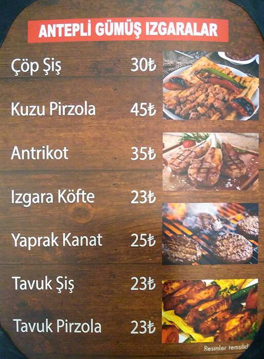 antepli gumus restoran menu antepli gumus restoran sukrubey istanbul icin menu