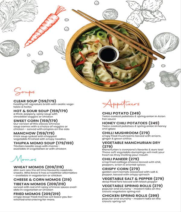 Hudson Chopsticks - Fresh Chinese menu