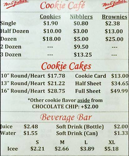Pretzelmaker menu