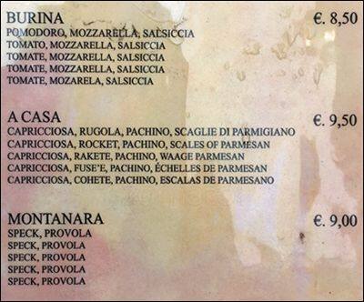 Menu di Bar Pasticceria Tavola Calda Il Grottino di San Bernardo 