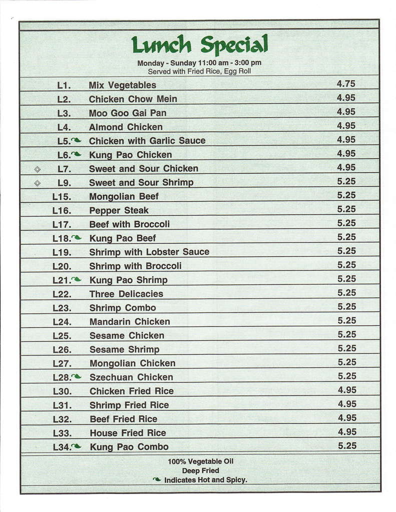 Carta de Z Buffet
