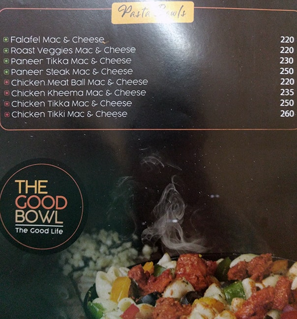 Menu at The Good Bowl, Chennai, 26