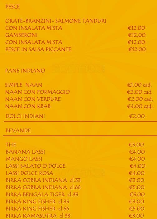 Menu di Maharaja 
