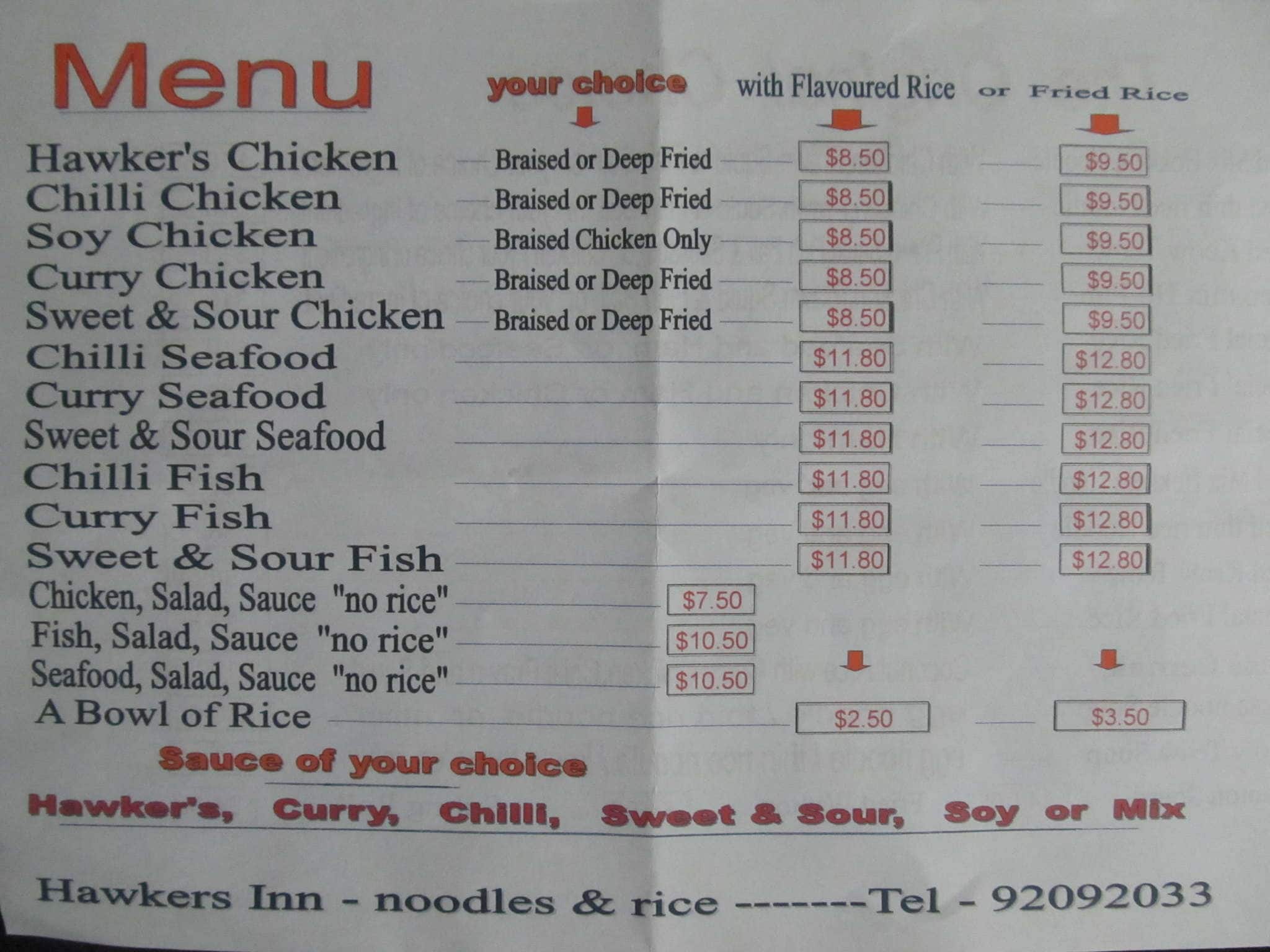 Hawkers Menu Prices How do you Price a Switches?
