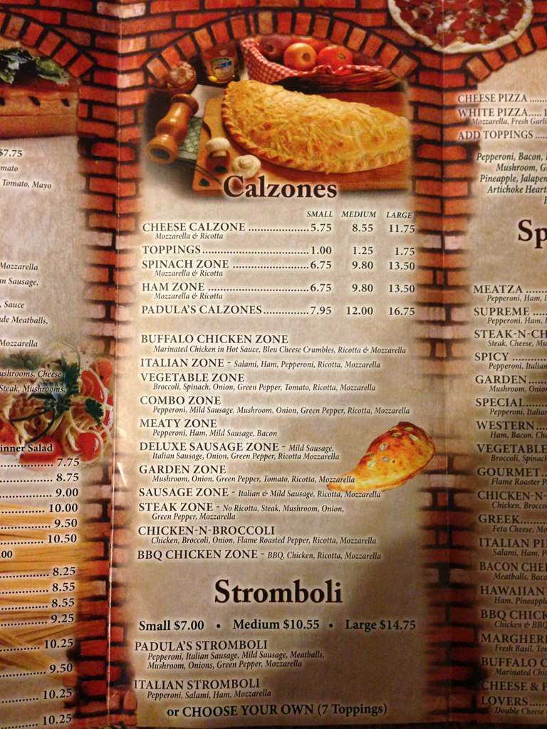 padula s pizza menu menu for padula s pizza spring hill tampa bay pizza spring hill tampa bay