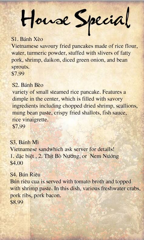Amazin Asian menu