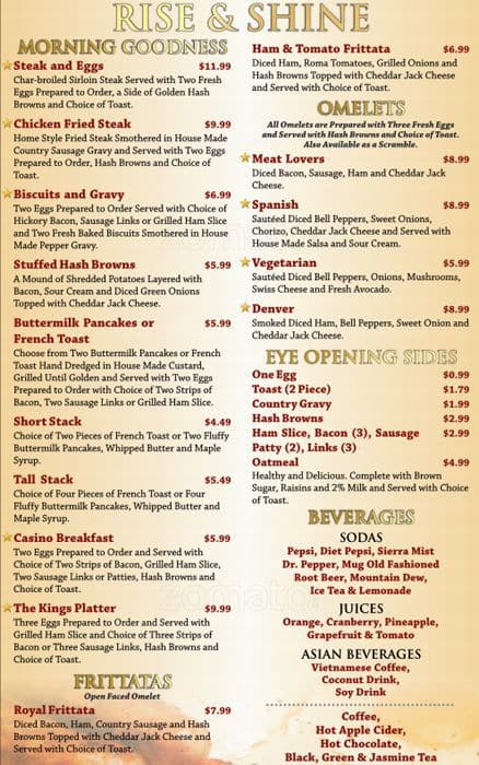 pala casino restaurant menus