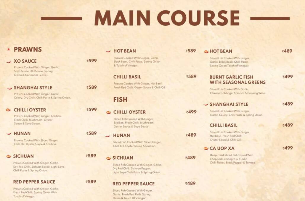 Menu at Chinese Wok, Nashik, 7X97+5Q9