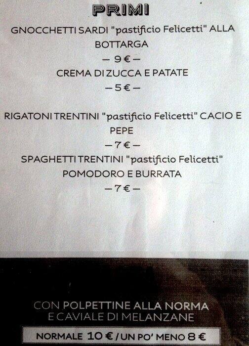 Menu de Anche Ristorante