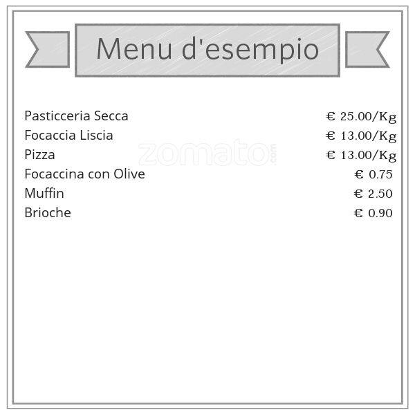Menu di Panetteria Bazzini Vincenzo 