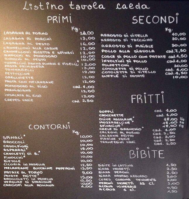 Menu di Pizza Pazza 