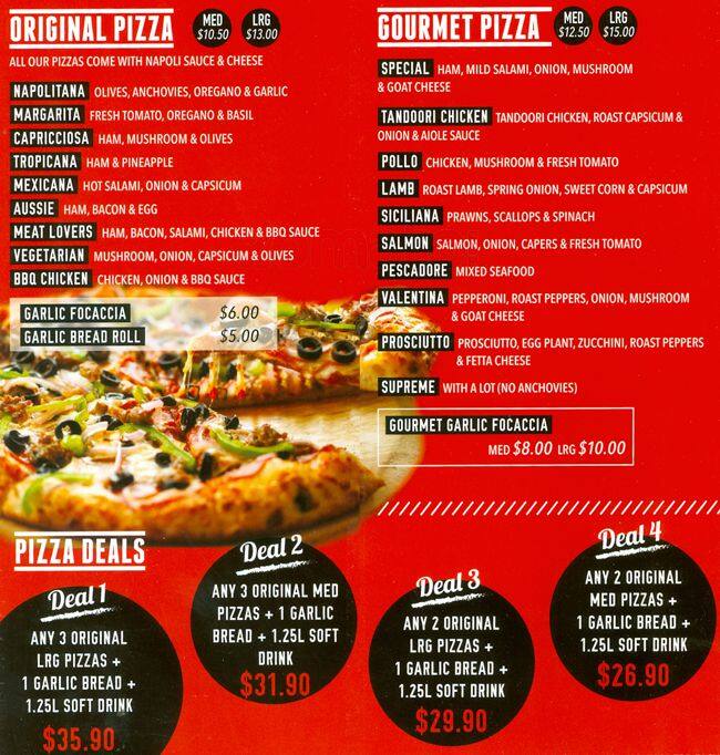 Menu at Corner House fast food, Rowville