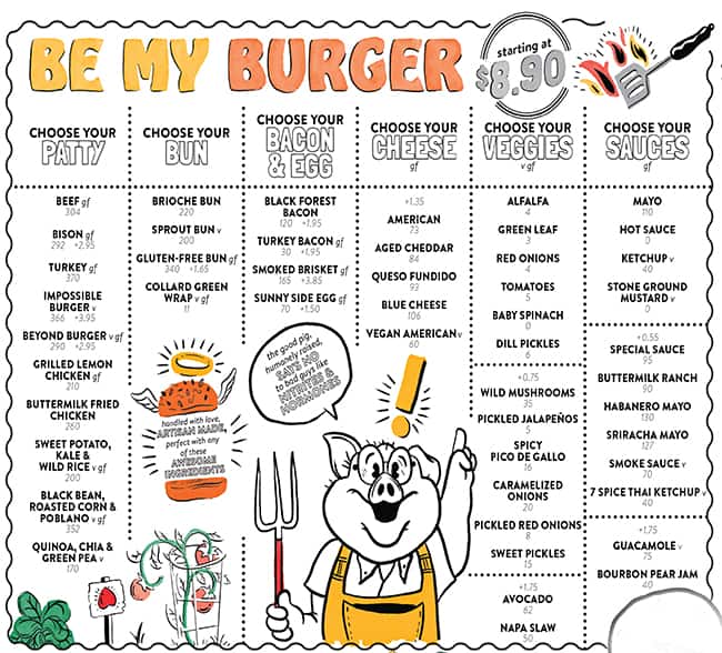 Menu at Bareburger, West New York, 366 W 46th St