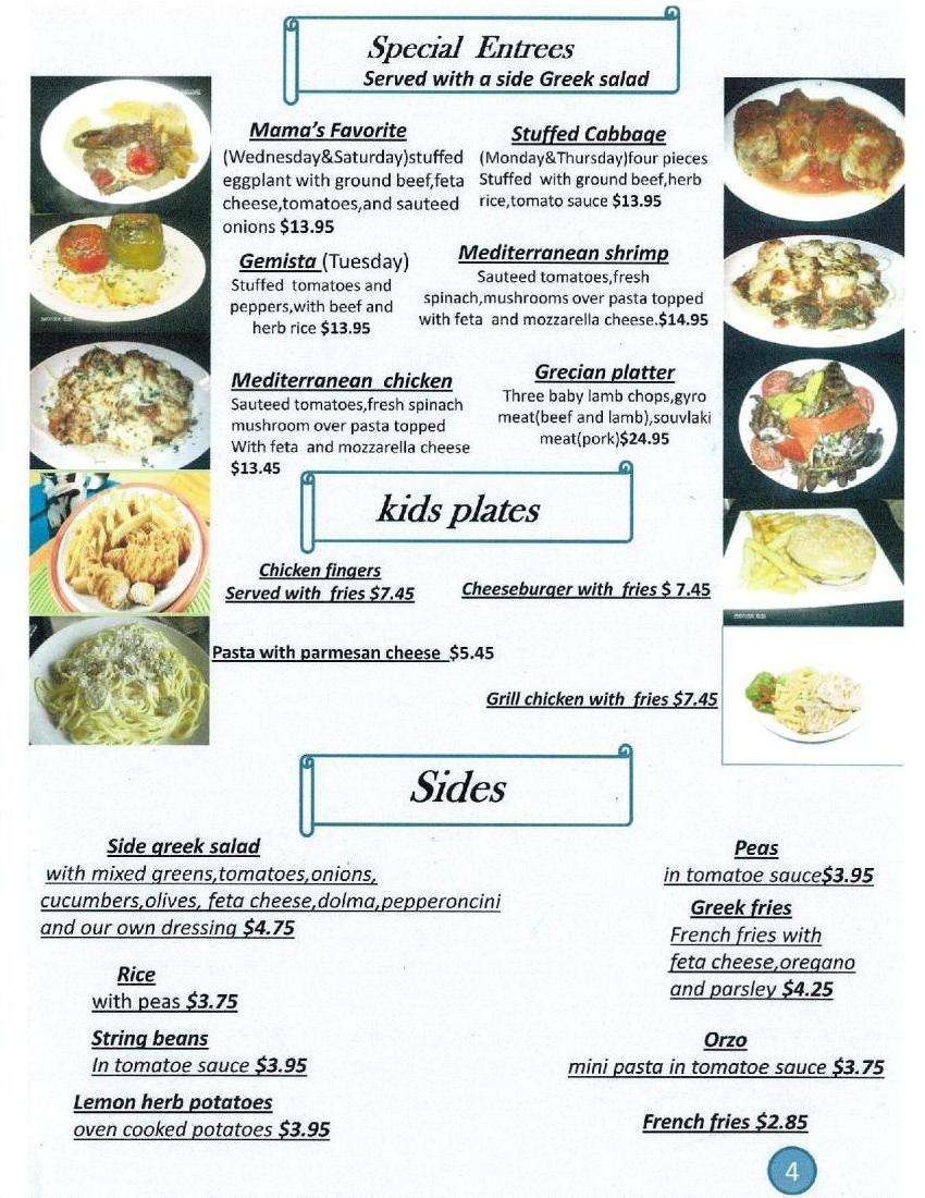 Menu At Chris Taverna Restaurant Lake Worth Corridor