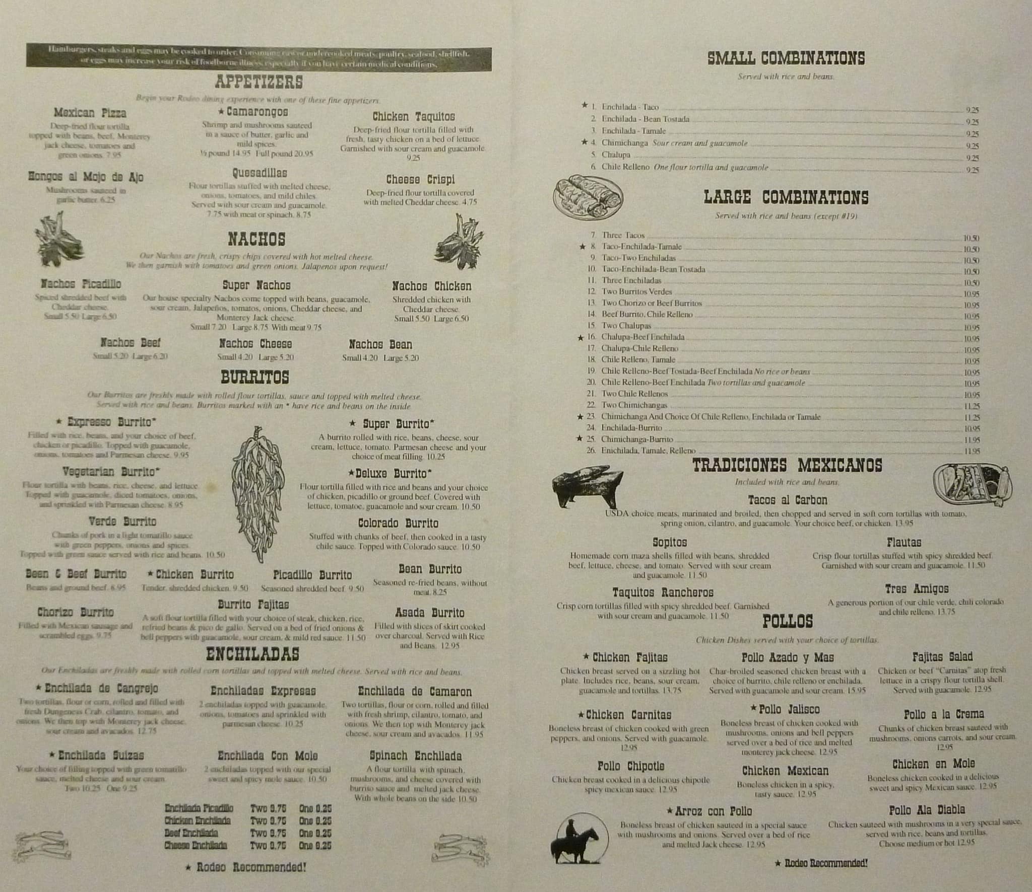 El Rodeo Menu, Menu for El Rodeo, Cheney, Spokane Urbanspoon/Zomato