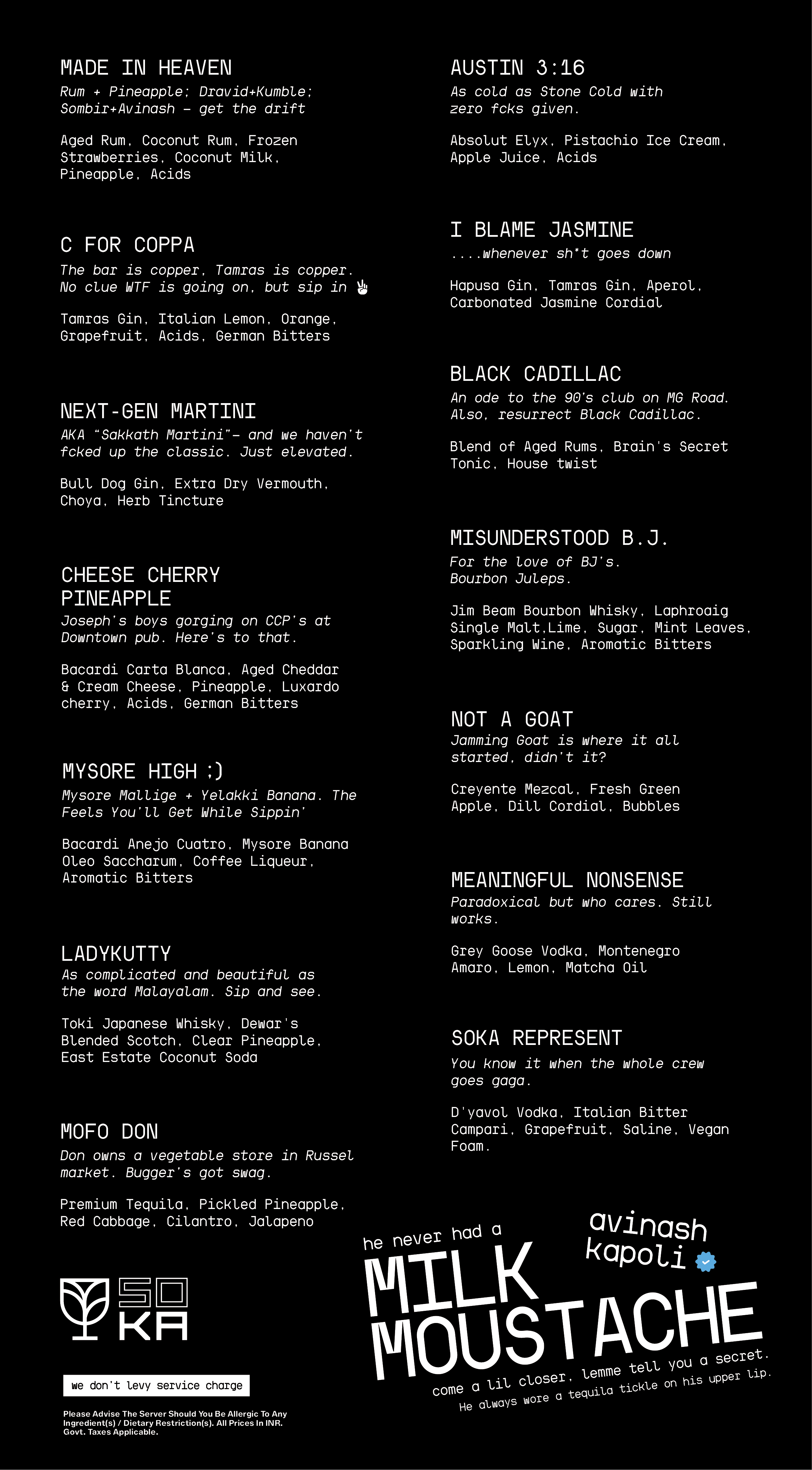 Menu Of Soka Indiranagar Bangalore menu-of-soka-indiranagar-bangalore