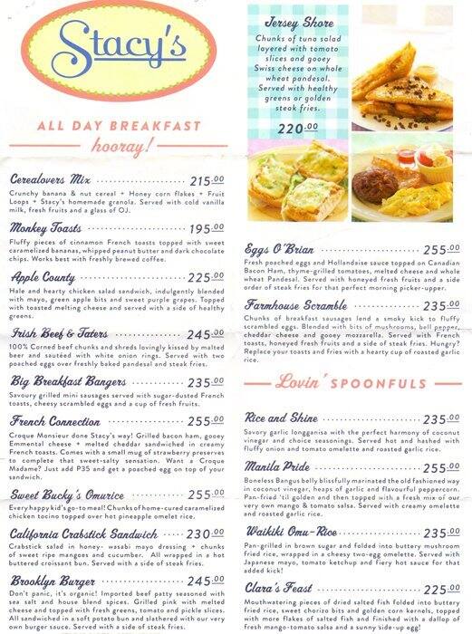 Stacy's Menu, Menu for Stacy's, Old Balara, Quezon City Zomato