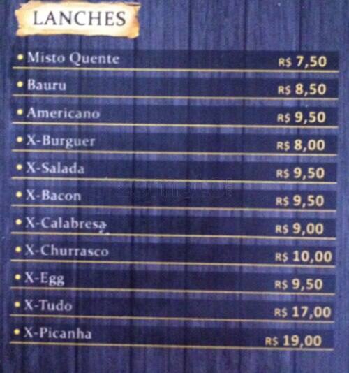 Choperia dos Compadres cardápio