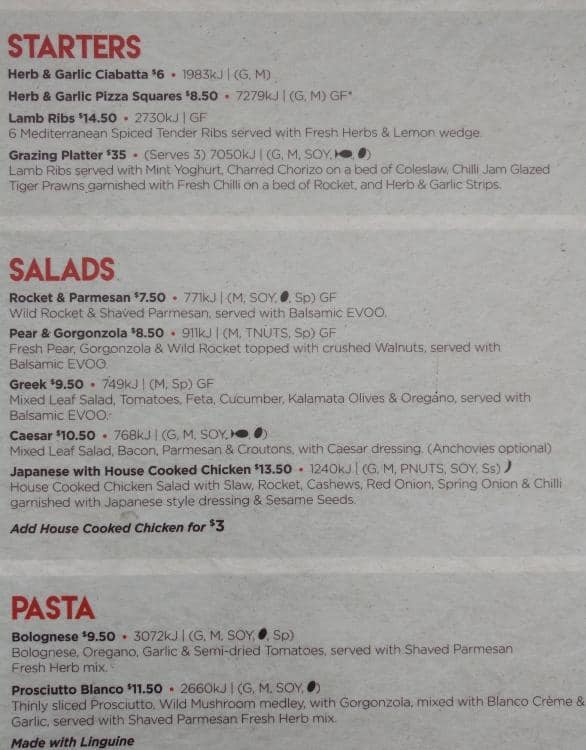 Crust Menu, Menu for Crust, Brunswick, Melbourne Urbanspoon/Zomato