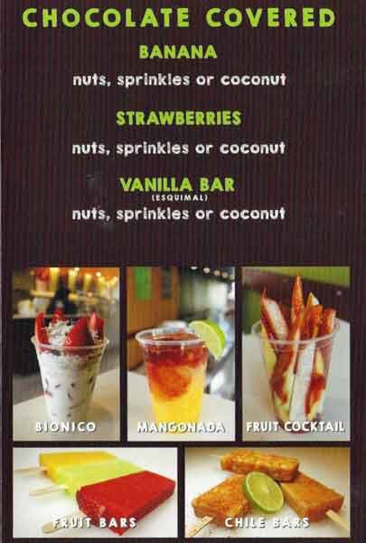 Carta de Fruta Ice Cream
