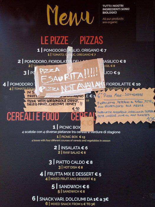 Menu di Alce Nero - Berberè 