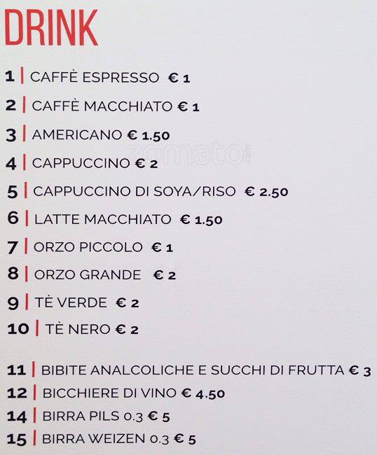 Menu di Alce Nero - Berberè 