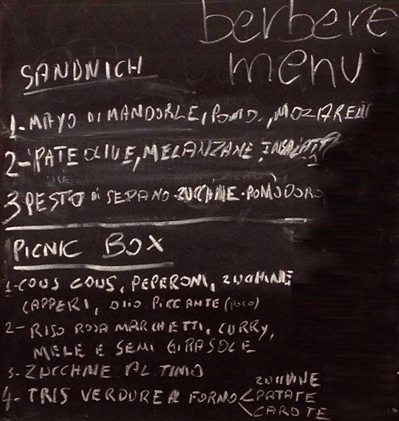 Menu di Alce Nero - Berberè 