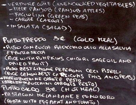 Menu di Alce Nero - Berberè 