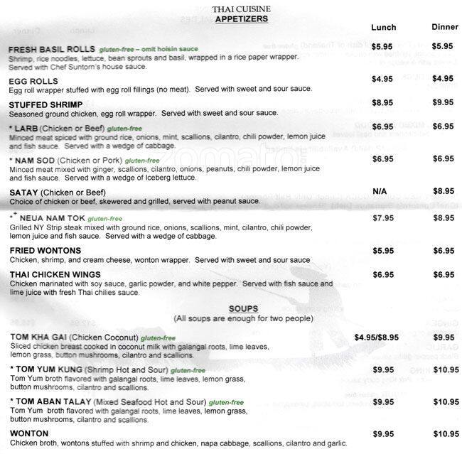 Basil Menu, Menu for Basil, Piper Glen, Charlotte Urbanspoon/Zomato