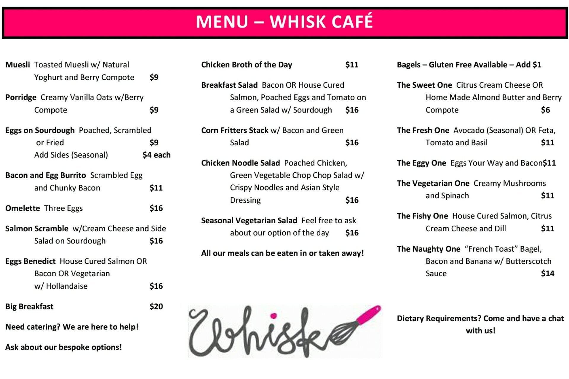 Whisk Cafe Menu, Menu for Whisk Cafe, Pukekohe, Auckland Menumania/Zomato