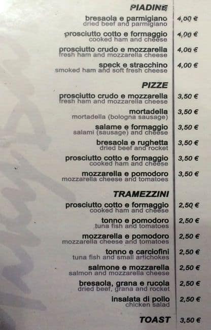 Menu di Micky Bar 
