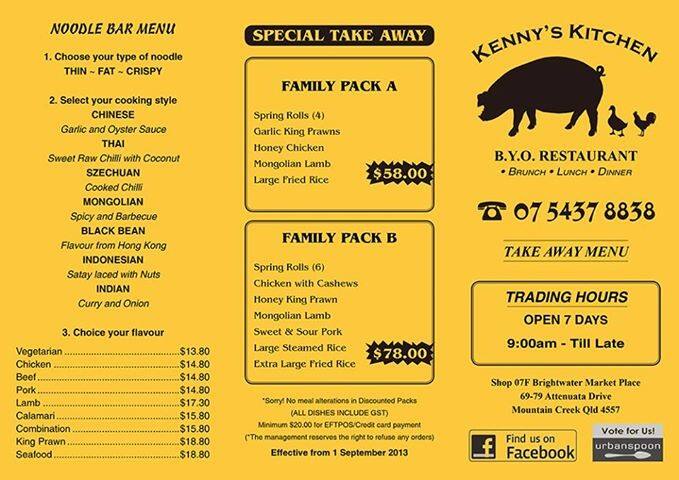 Kenny S Kitchen Mountain Creek Sunshine Coast Urbanspoon Zomato
