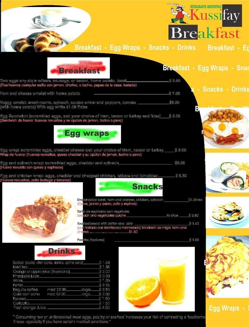 Kussifay Restaurant & Pizzeria Menu Urbanspoon/Zomato