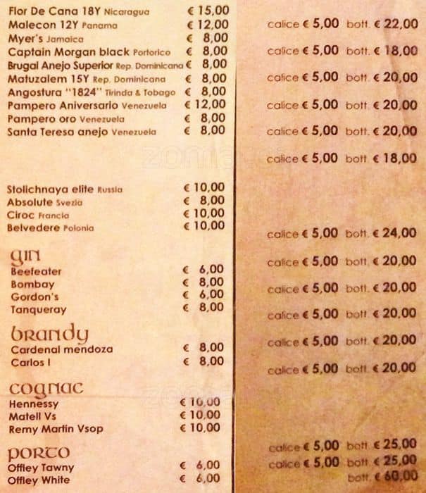 Menu di Shamrock 