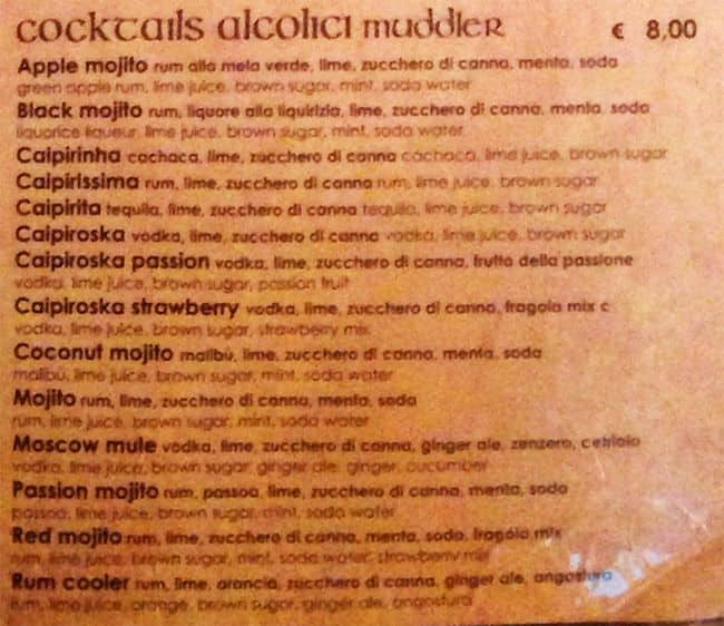 Menu di Shamrock 