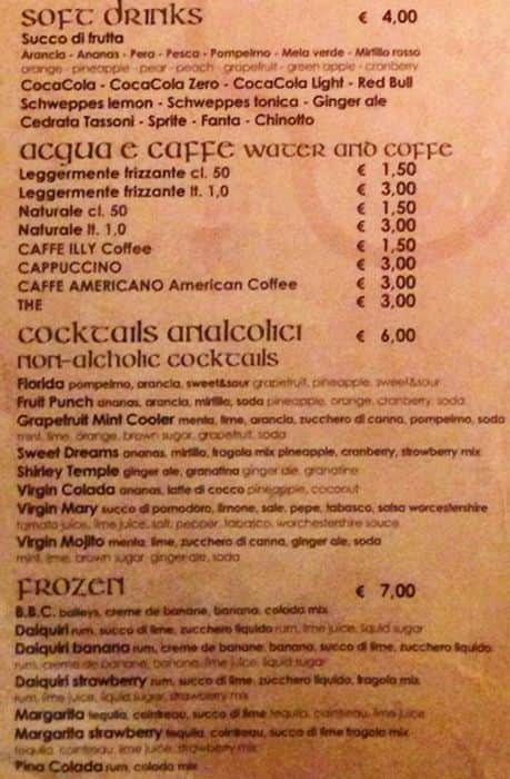 Menu di Shamrock 