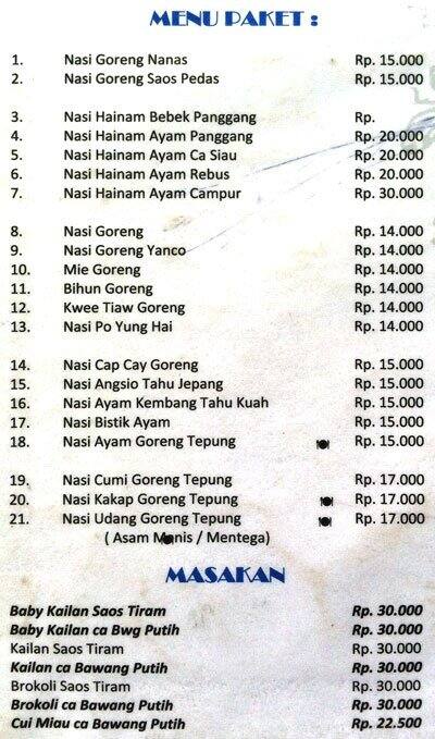 Rumah Makan Berkat Menu, Menu Untuk Rumah Makan Berkat, Cicendo ...