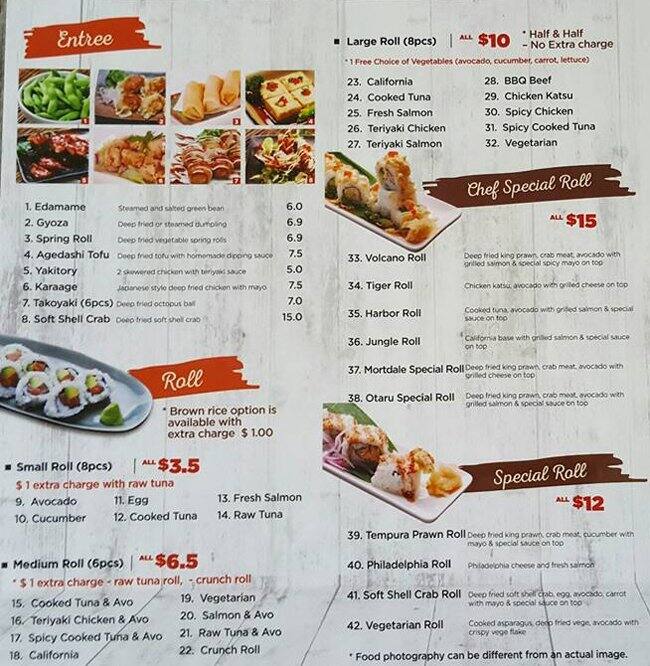 Otaru Sushi Menu, Menu for Otaru Sushi, Penshurst, Sydney - Urbanspoon ...