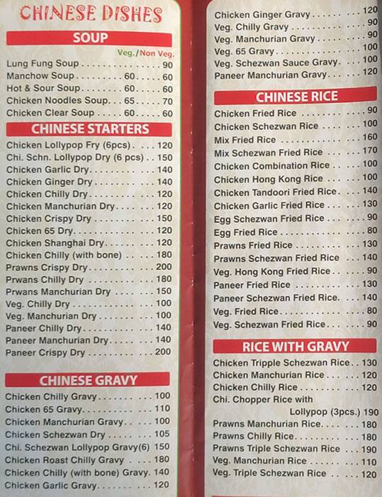 Menu of Cafe Pakeezah Santacruz West Mumbai