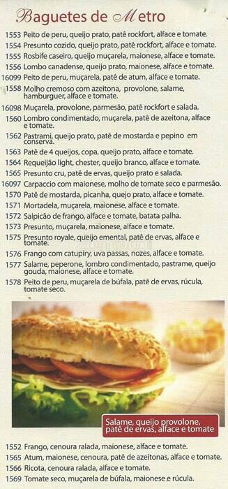 Padaria Nova Jardim França cardápio