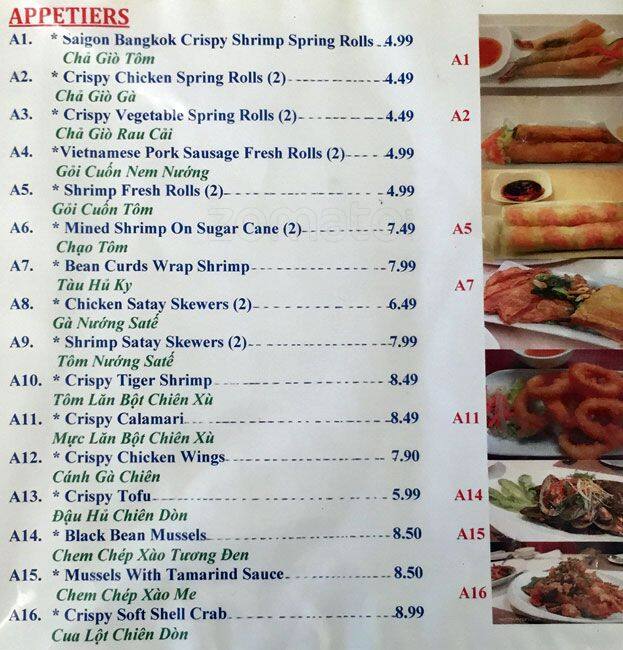 golden star vietnamese restaurant menu