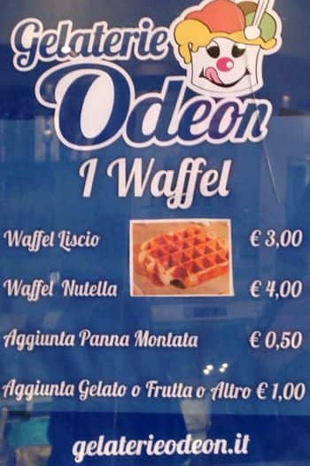 Menu di Odeon Gelateria 