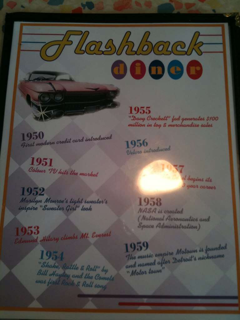 Flashback Diner Menu, Menu for Flashback Diner, Barrie, Barrie ...