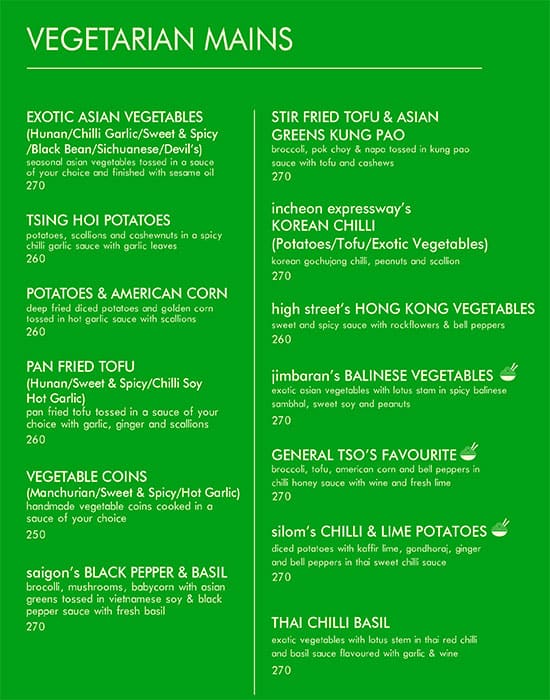 Menu at The Canteen By Asia House, Kolkata