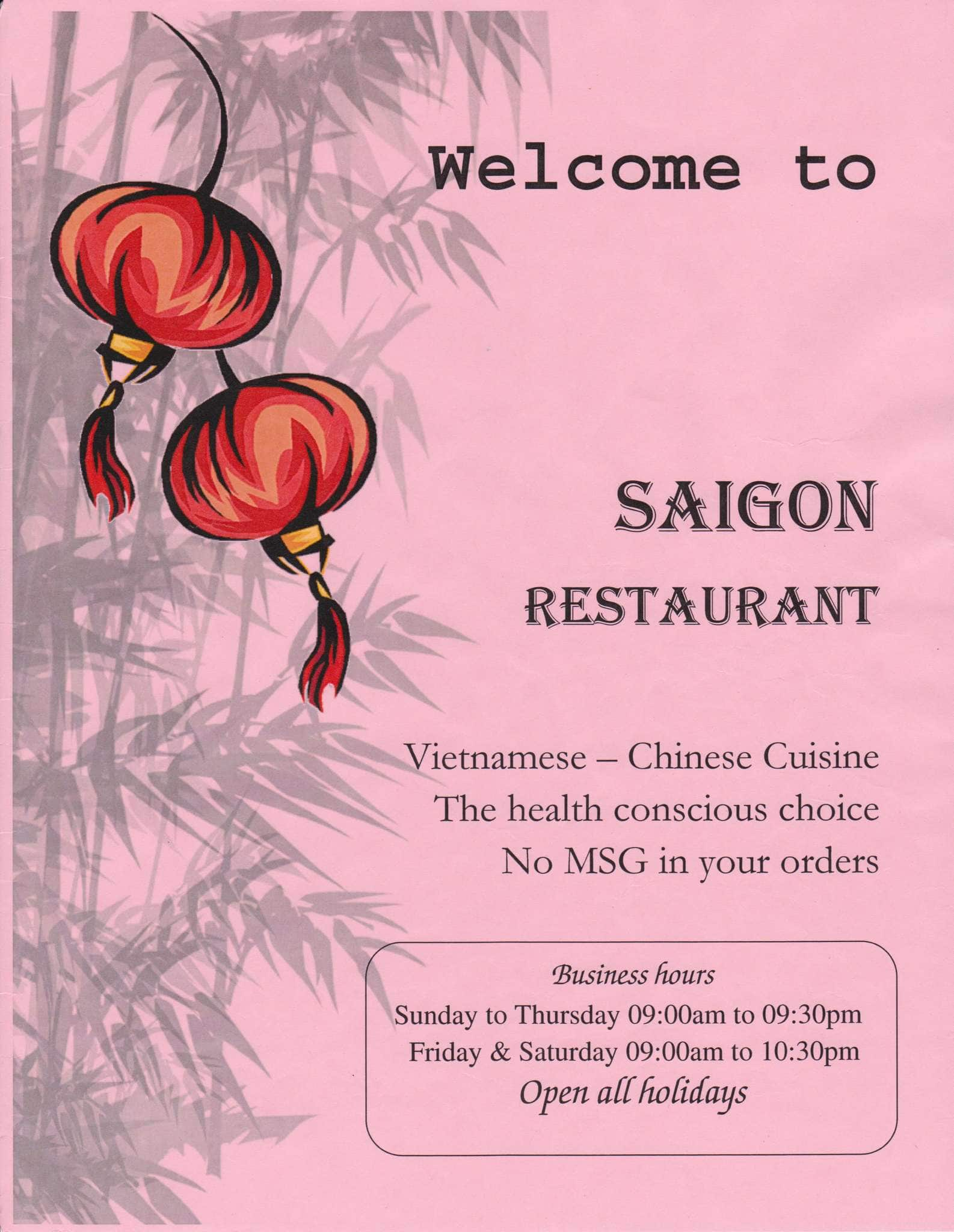 Saigon Restaurant Menu, Menu For Saigon Restaurant, Portland, Portland ...