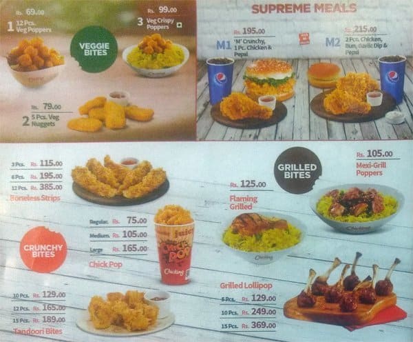 Chicking Menu, Menu for Chicking, RS Puram, Coimbatore - Zomato