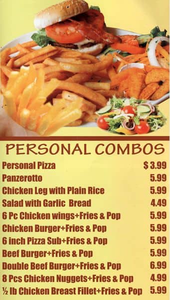 Ajmir menu